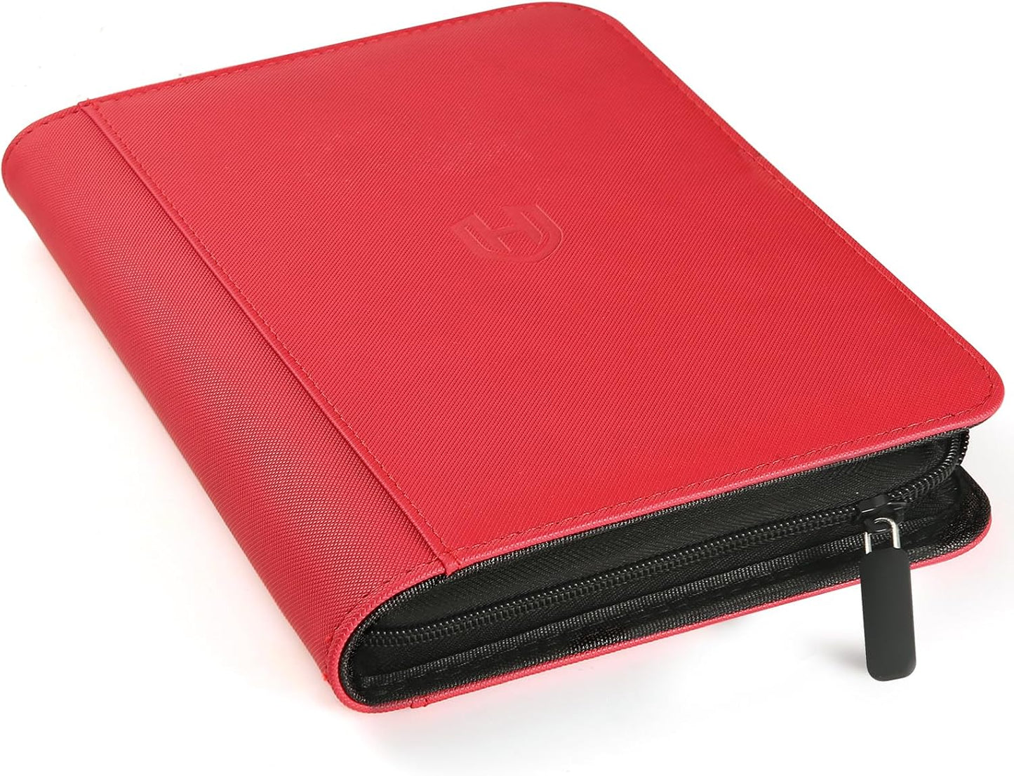 Binder: Textured Zipper 4-Pocket [Red]