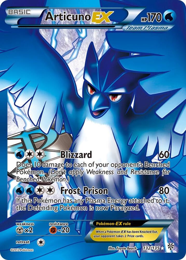 Articuno EX (Team Plasma) (132 Full Art) - Plasma Storm (PLS) [MP]