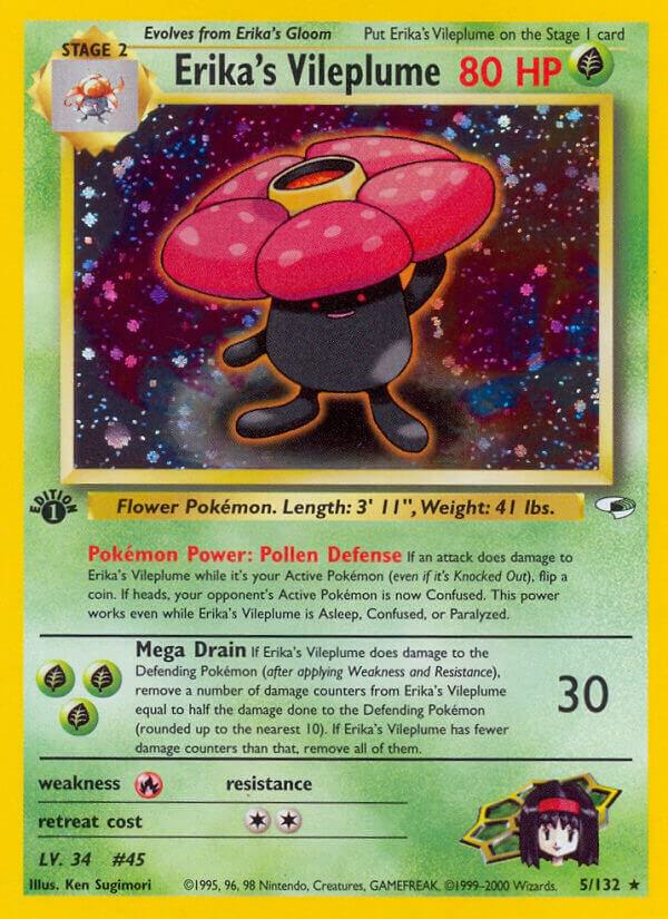 Erika's Vileplume - Gym Heroes (G1) [UNLIMITED HOLOFOIL] [MP]