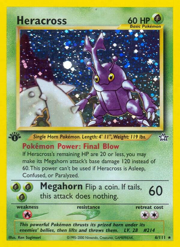 Heracross - Neo Genesis (N1) [UNLIMITED HOLOFOIL] [DMG]