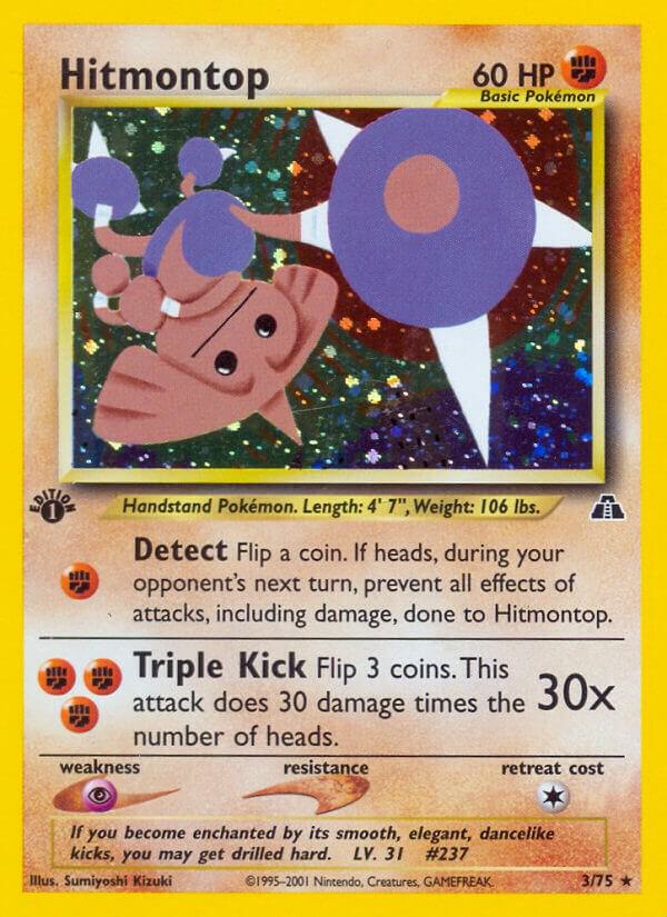 Hitmontop (3) - Neo Discovery (N2) [UNLIMITED HOLOFOIL] [MP]
