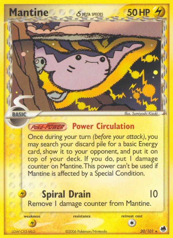 Mantine (Delta Species) - Dragon Frontiers (DF) [MP] [REVERSE HOLOFOIL]