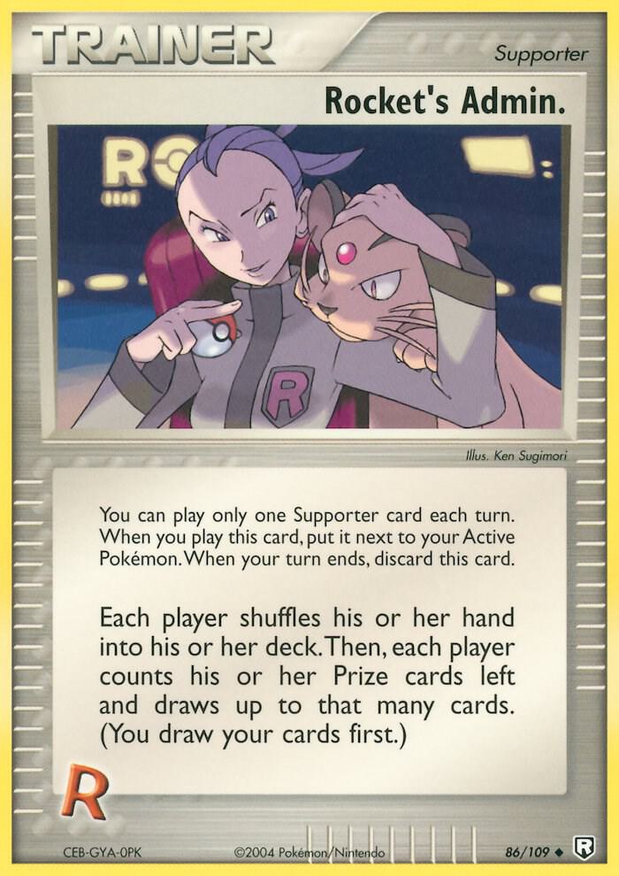 Rocket's Admin. - Team Rocket Returns (RR) - [Reverse Holo] Team Rocket Return Stamp