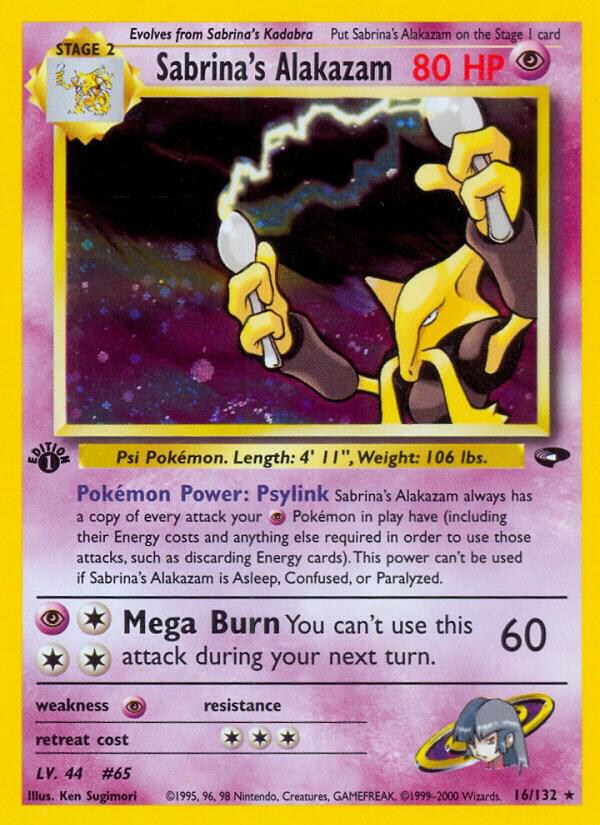 Sabrina's Alakazam - Gym Challenge (G2) [UNLIMITED HOLOFOIL] [DMG]