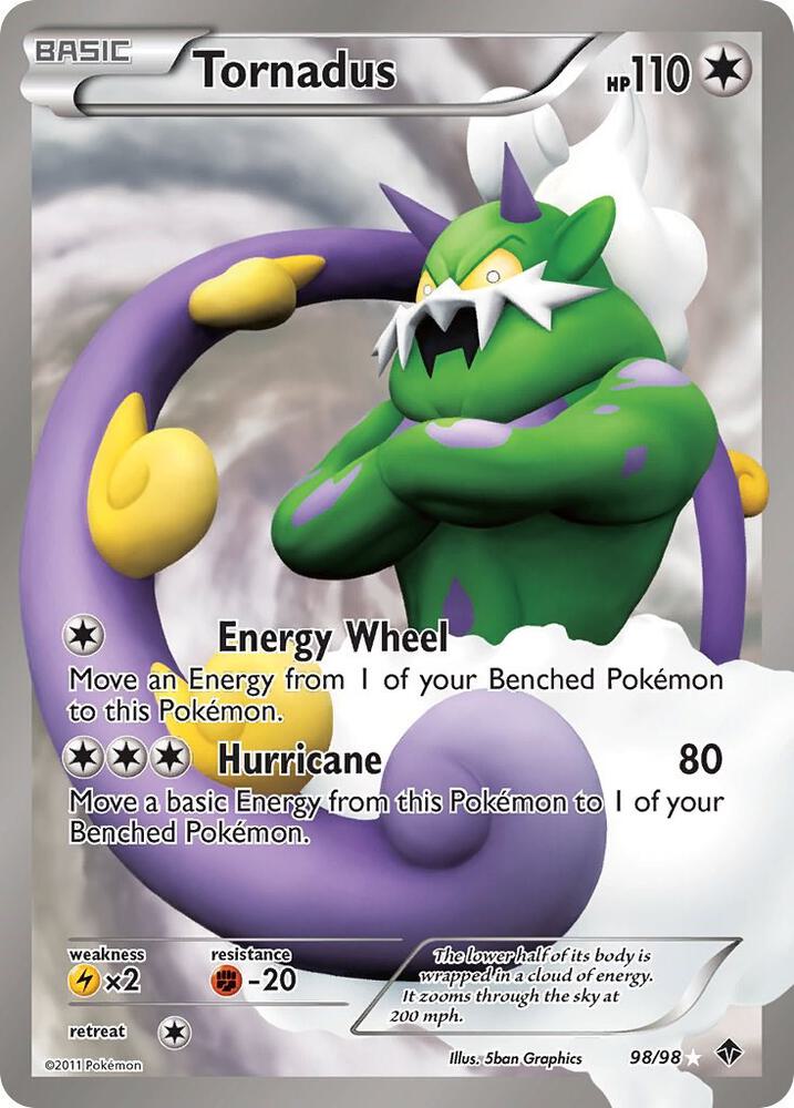 Tornadus (98 Full Art) - Emerging Powers (EPO) [MP]