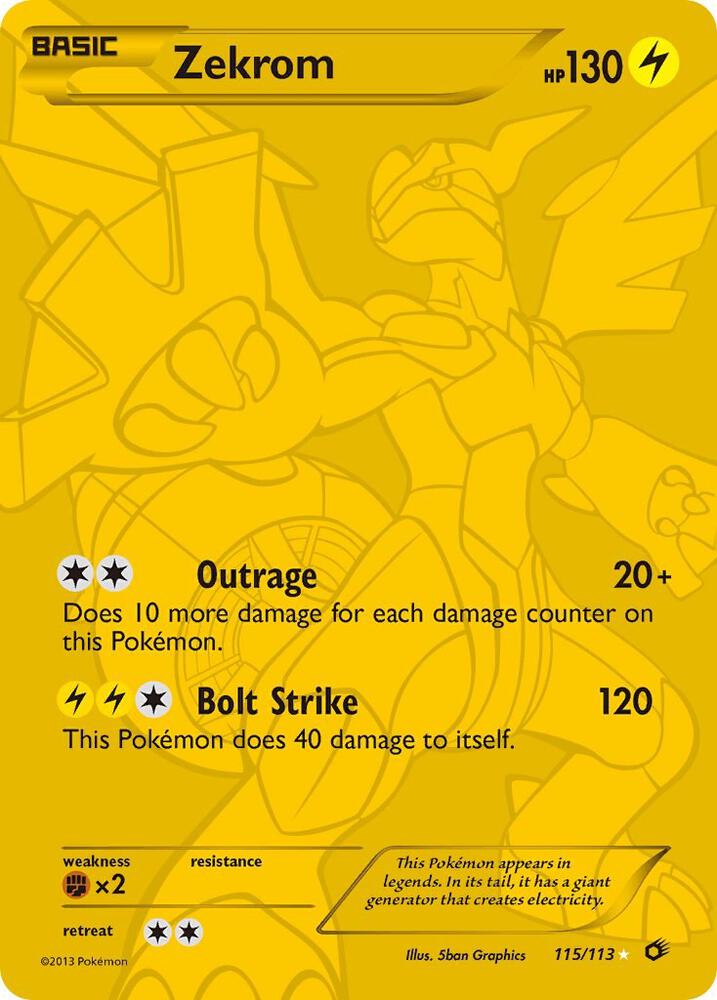 Zekrom (115 Full Art Secret Rare) - Legendary Treasures (LTR) [DMG]