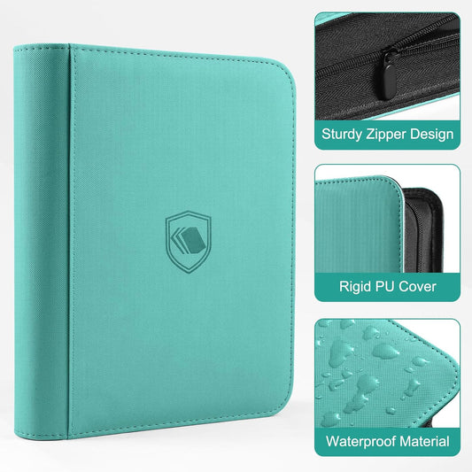 Binder: Textured Zipper Toploader 4-Pocket [Teal]