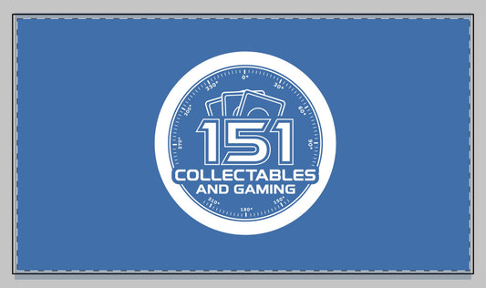 Blue Stitched Edge Desk Mat w/ White Logo
