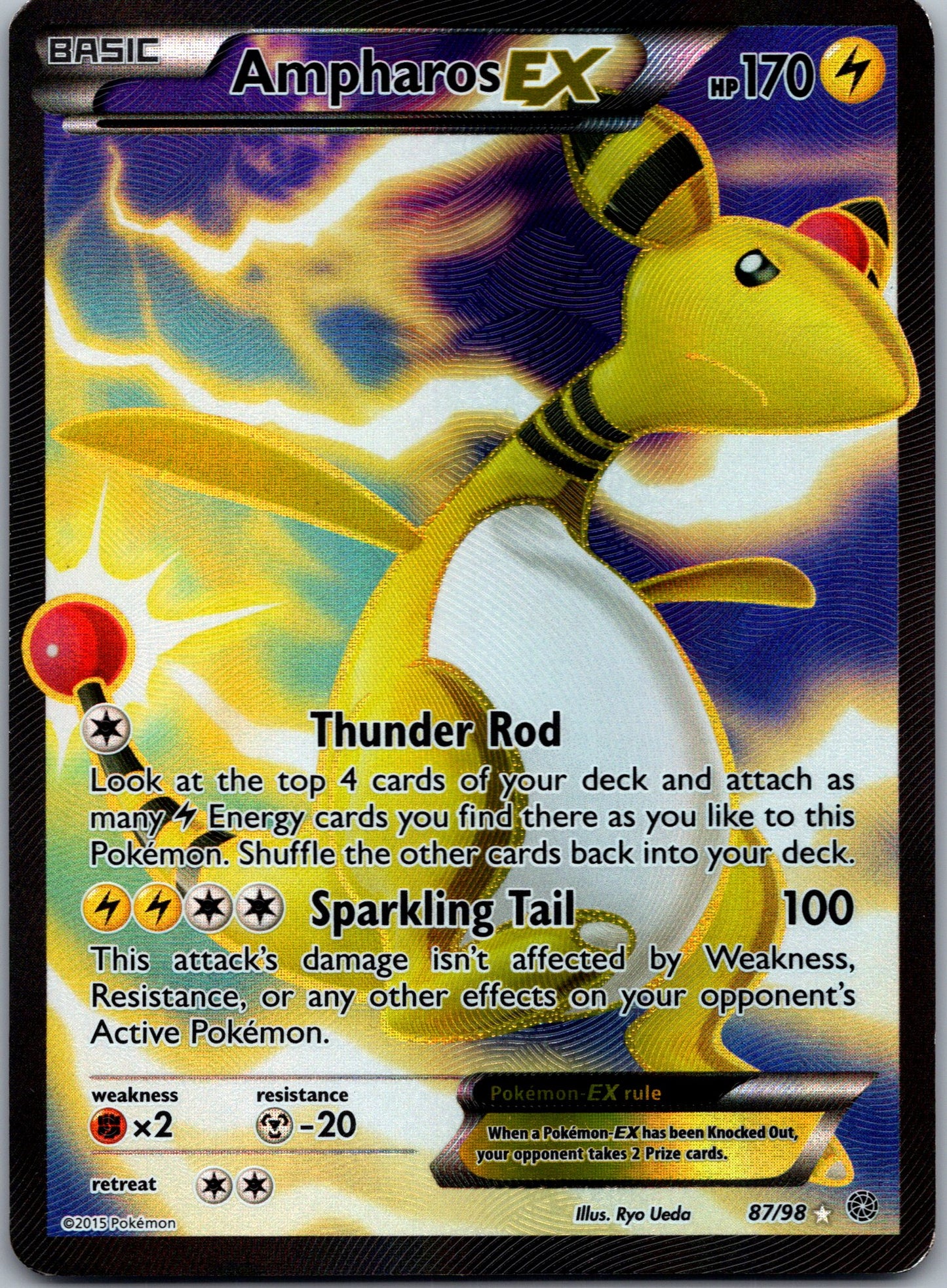 Ampharos EX - 87/98 (Full Art) (MP)