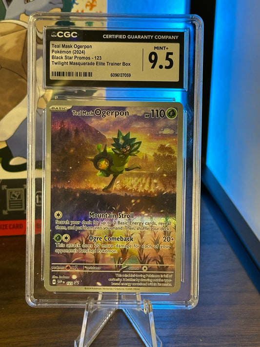Teal Mask Ogerpon | Pokémon (2024) | Black Star Promos - 123 | Twilight Masquerade Elite Trainer Box | CGC MINT+ 9.5