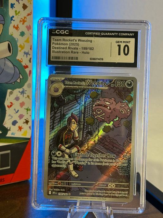 Team Rocket's Weezing | Pokémon (2025) | Destined Rivals - 199/182 | Illustration Rare - Holo | CGC GEM MINT 10