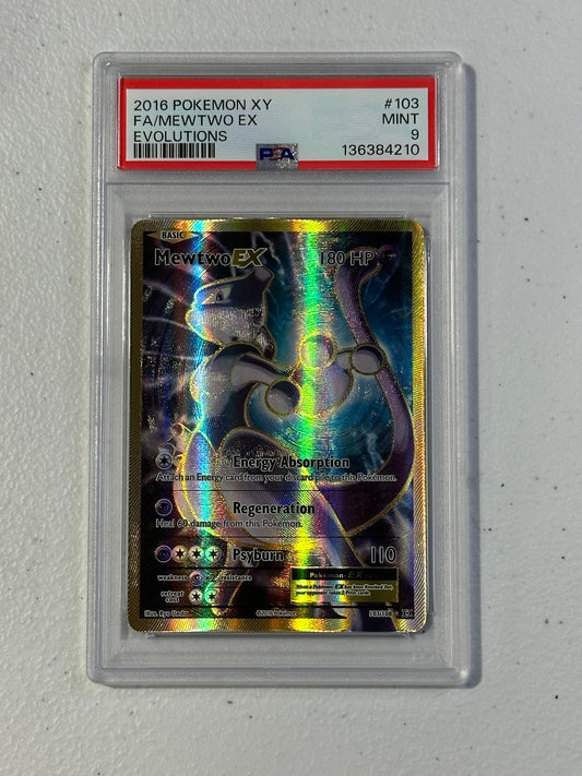 2016 XY Evolutions Mewtwo EX (Full Art) #103 – PSA 9 Mint