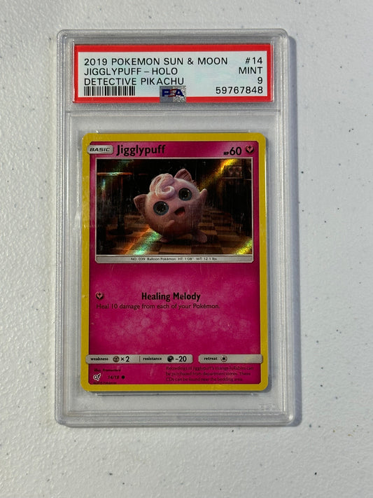 2019 Pokémon Detective Pikachu Jigglypuff Holo #14/18 – PSA 9 Mint