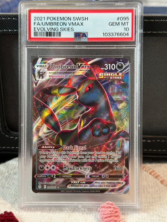 2021 Pokémon Evolving Skies Umbreon VMAX #095 Full Art - PSA 10 GEM MINT
