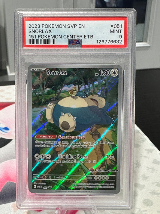PSA 9 Snorlax Promo – Pokémon Center 151 Exclusive #051