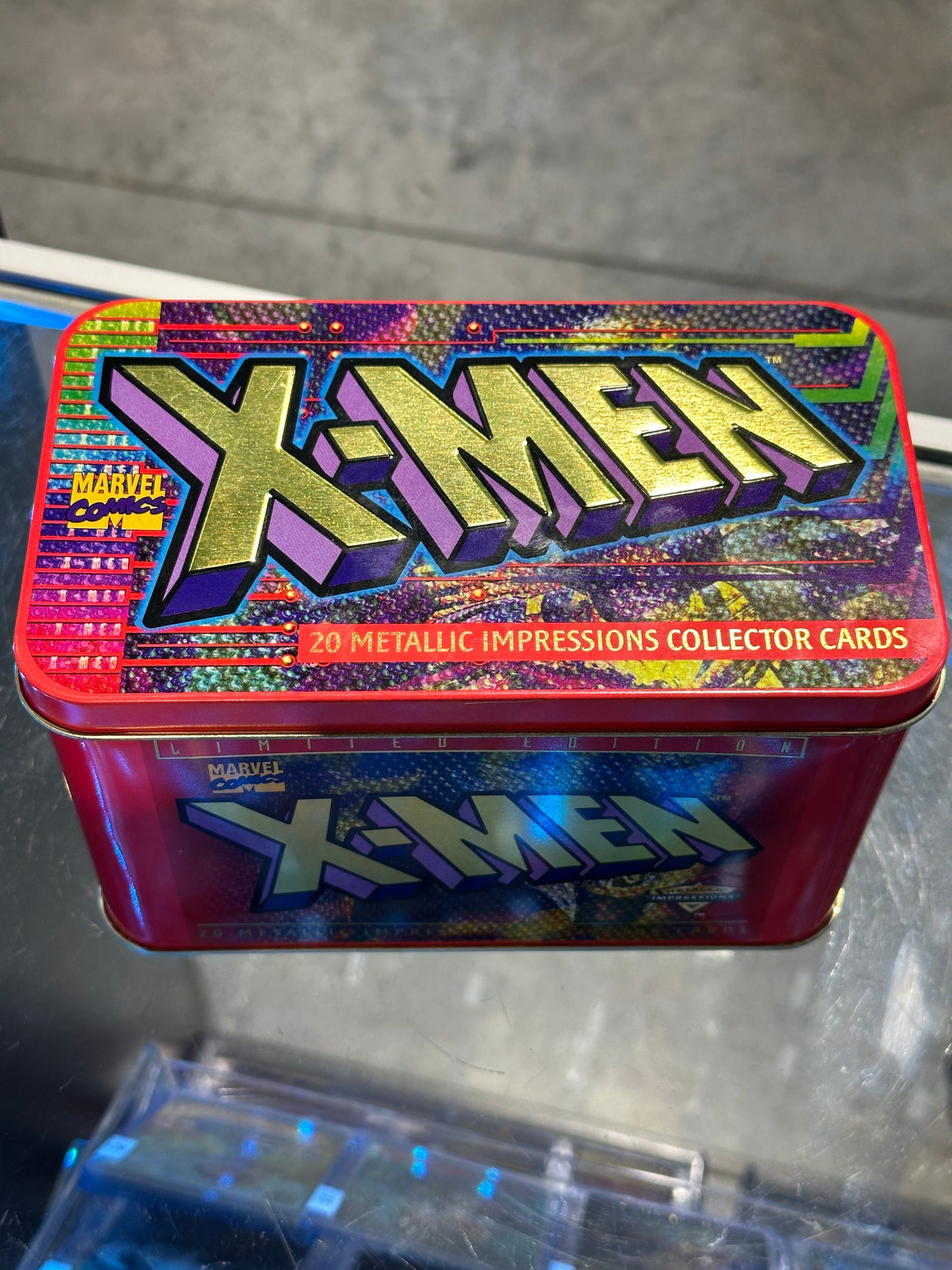 1996 Marvel X-Men Metallic Impressions Limited Edition 20-Card Metal Collector Set with Tin