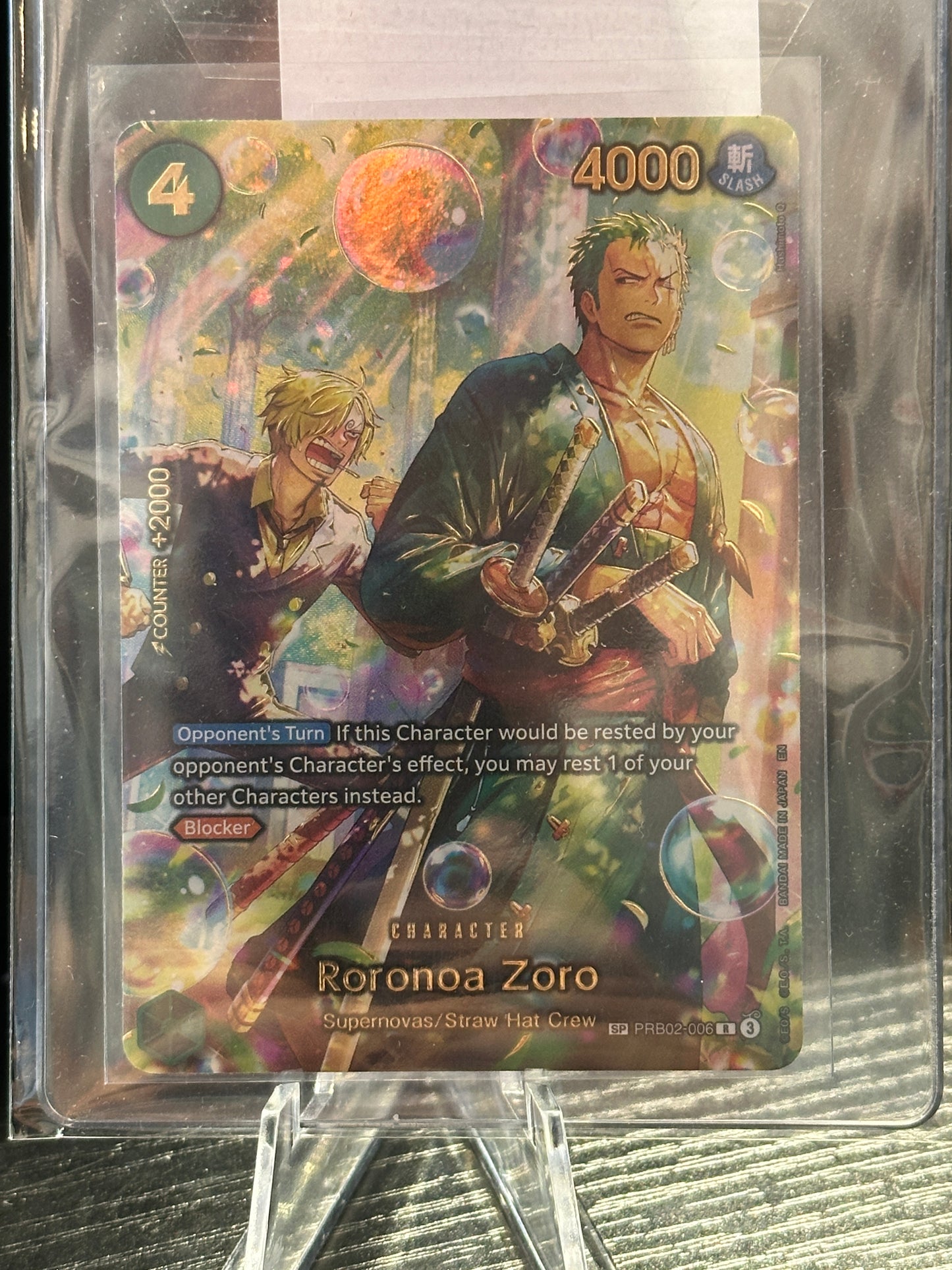 Roronoa Zoro - PRB02-006 (SP) - The Azure Sea's Seven (OP14)