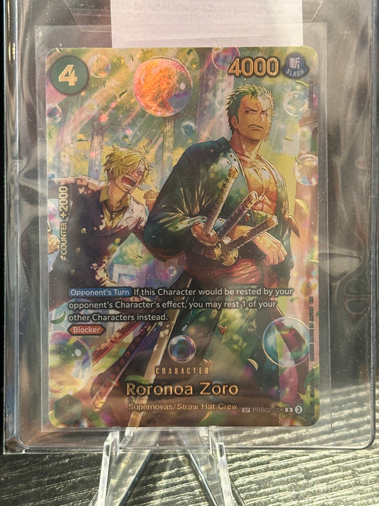 Roronoa Zoro - PRB02-006 (SP) - The Azure Sea's Seven (OP14)