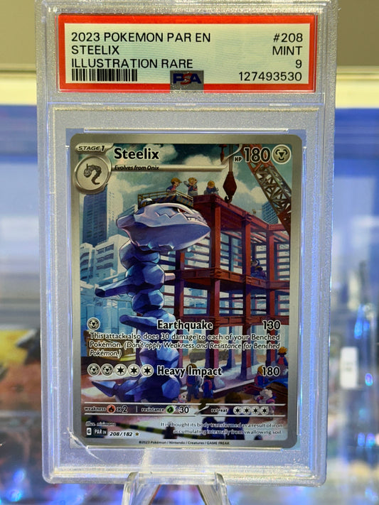 Steelix #208 - 2023 Paradox Rift Illustration Rare (PSA 9 MINT)