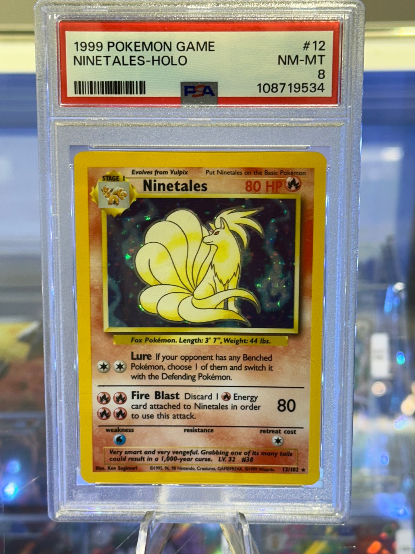 Ninetales Holo #12 - 1999 Base Set (PSA 8 NM-MT)