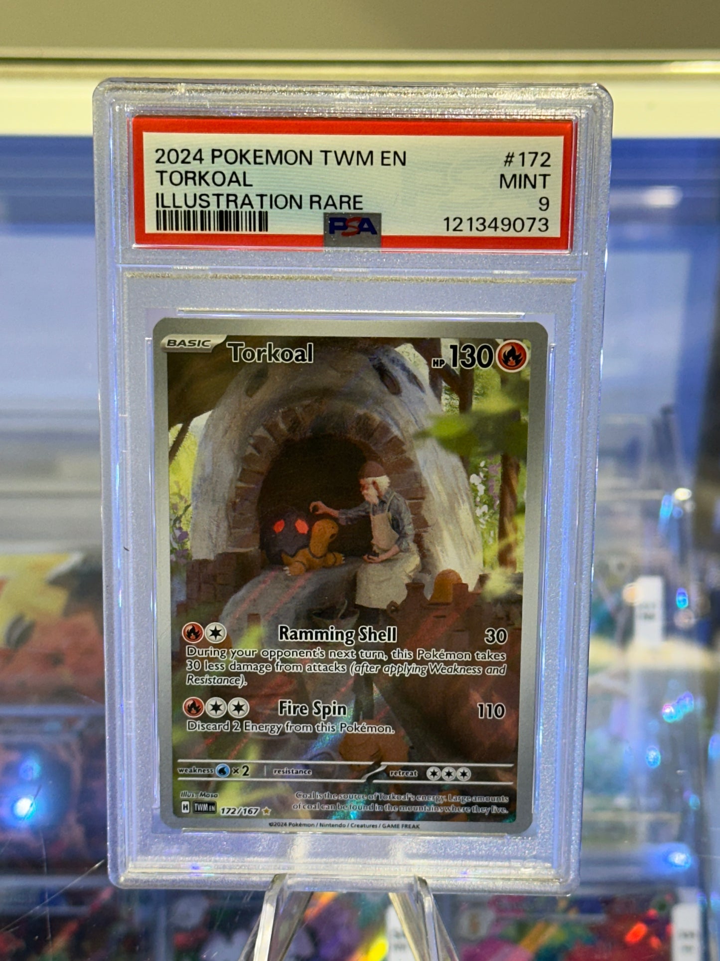 Torkoal #172 - 2024 Twilight Masquerade Illustration Rare (PSA 9 MINT)