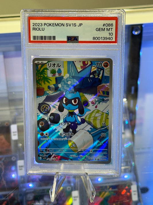 Riolu AR #086 - 2023 Japanese Scarlet ex (PSA 10 GEM MT)
