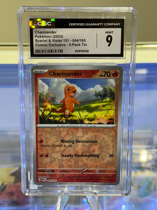 Charmander #004 - 2024 Scarlet & Violet 151 Costco Exclusive (CGC 9 MINT)