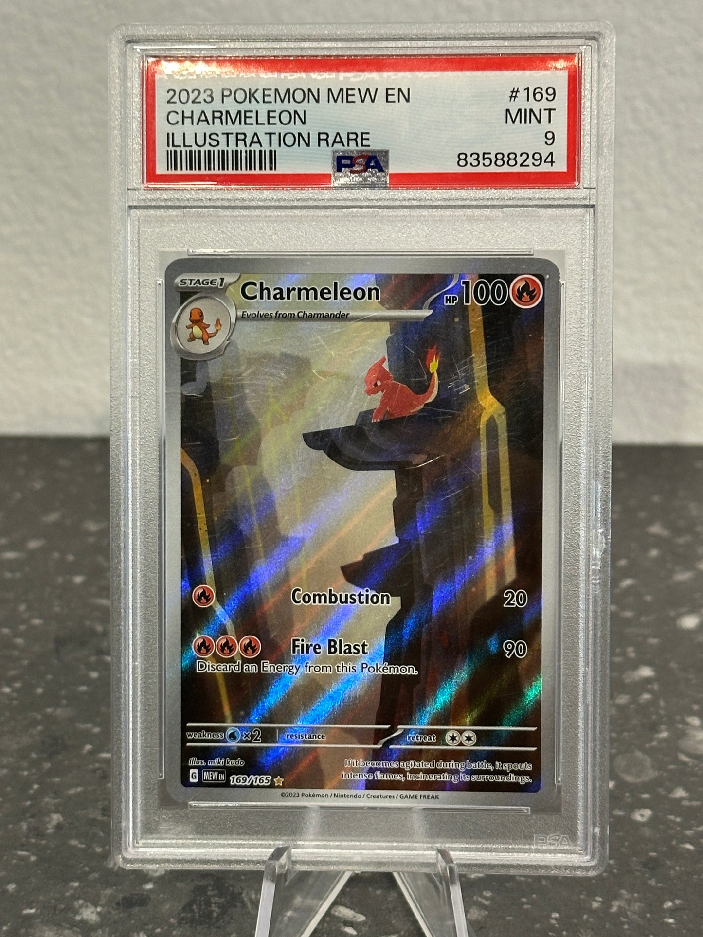 2023 Pokemon MEW EN Charmeleon #169 Illustration Rare 151 - PSA 9 Mint