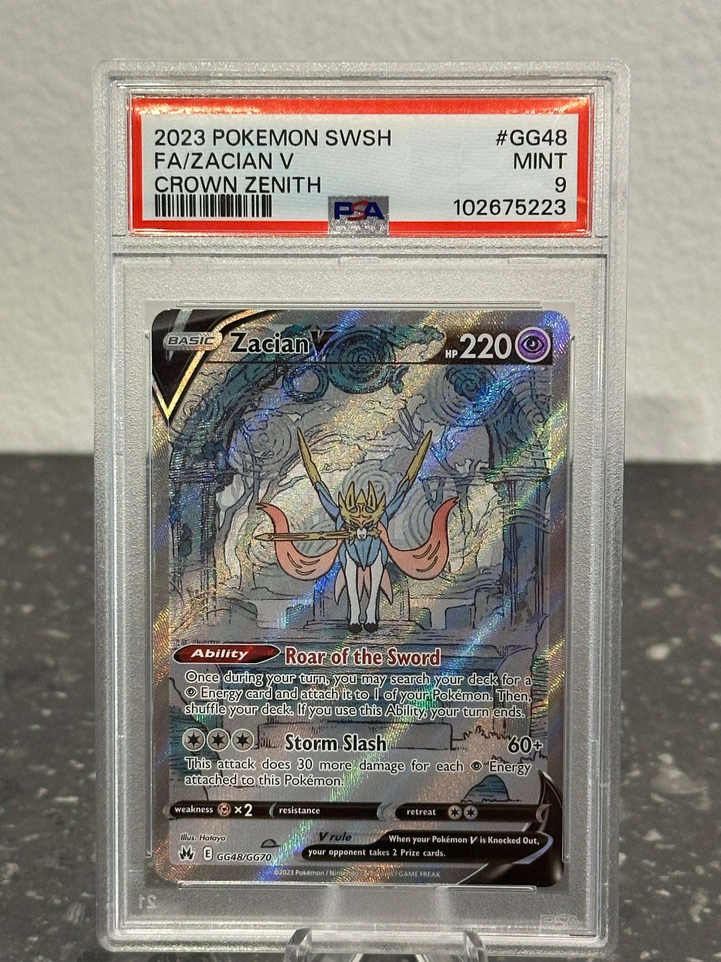 2023 Pokemon SWSH Zacian V Crown Zenith Galarian Gallery #GG48 - PSA 9 Mint