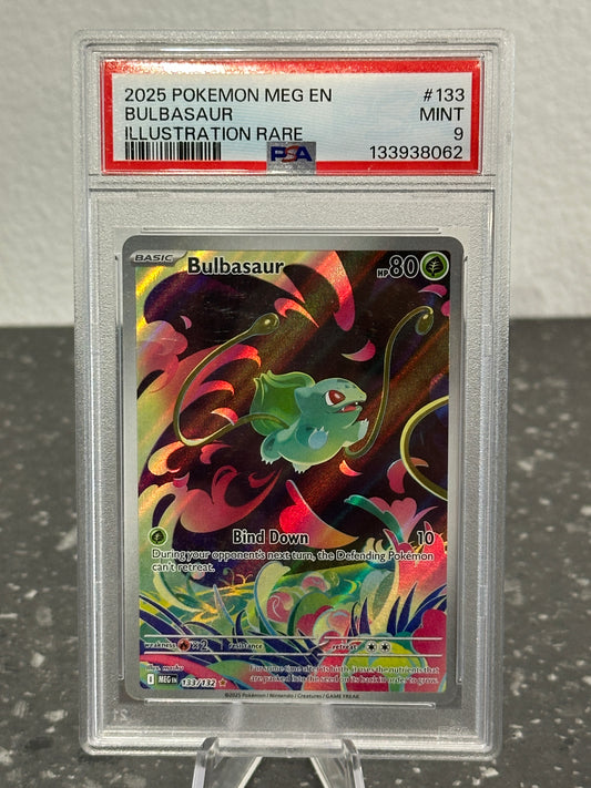 2025 Pokemon MEG EN Bulbasaur #133 Illustration Rare SV - PSA 9 Mint