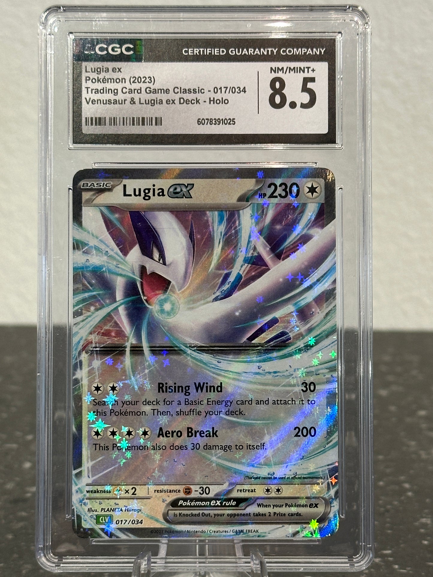 2023 Pokemon Trading Card Game Classic Lugia ex Holo #017/034 - CGC 8.5 NM/MINT+