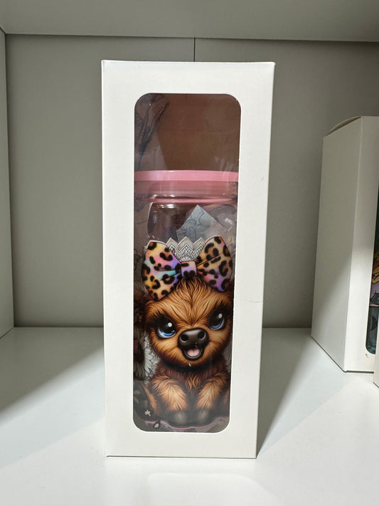 Adorable Highland Cow Calf Tumbler