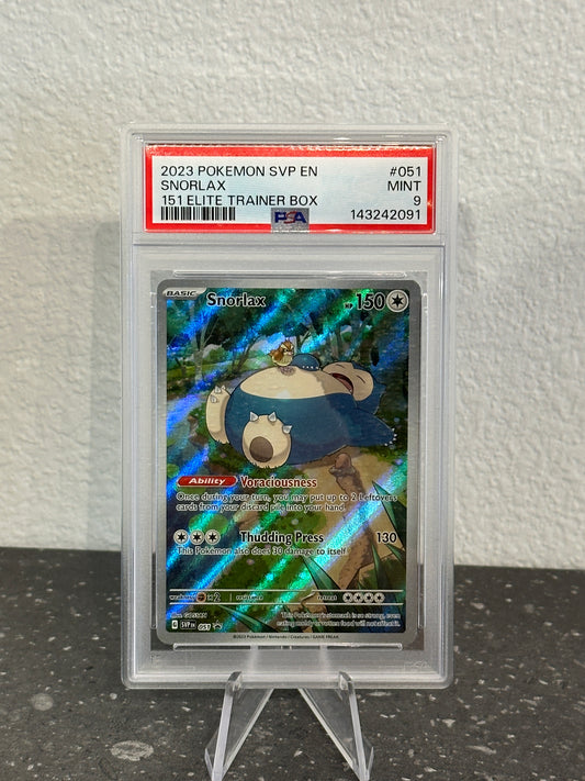 2023 Pokemon SV Black Star Promo Snorlax #051 Pokemon 151 ETB PSA 9 MINT