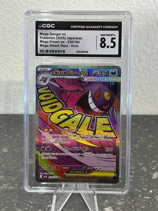 2025 Pokemon Japanese Mega Dream ex Mega Gengar ex Mega Attack Rare #230 CGC 8.5 NM/MINT+
