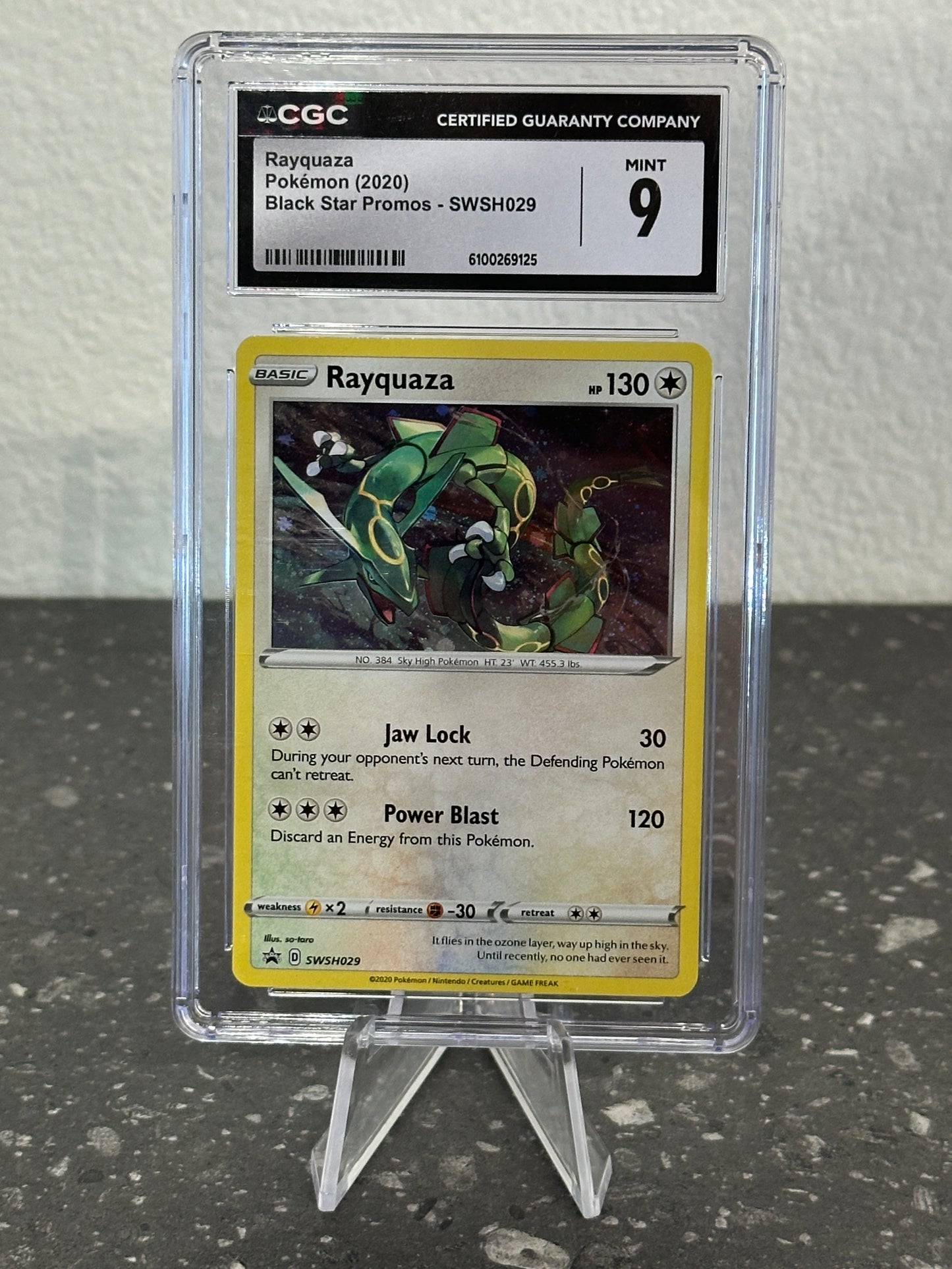 2020 Pokemon SWSH Black Star Promo Rayquaza #SWSH029 CGC 9 MINT