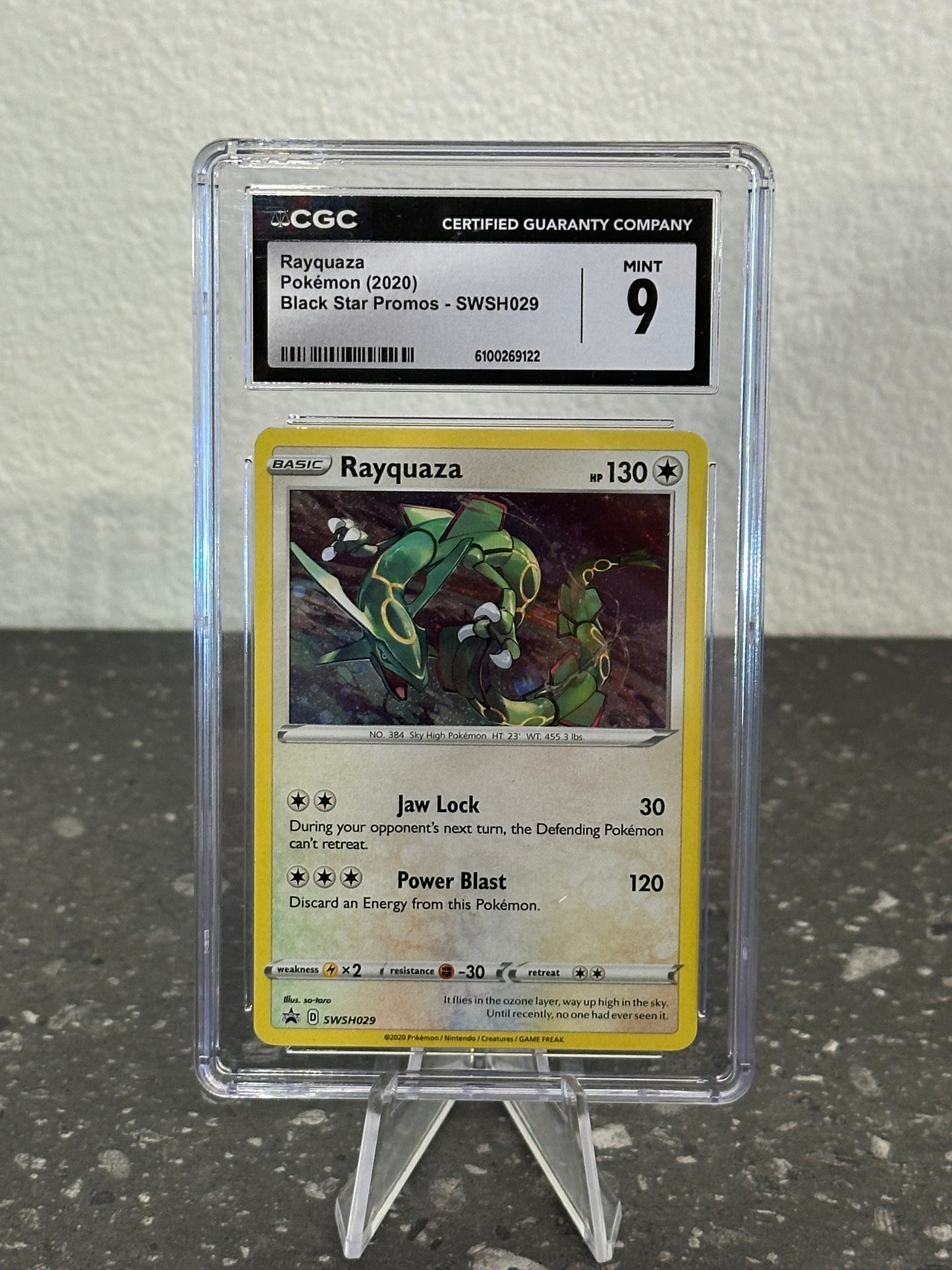 2020 Pokemon SWSH Black Star Promo Rayquaza #SWSH029 CGC 9 MINT