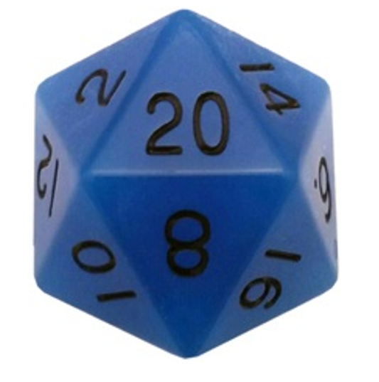 Mega Acrylic 35mm D20 Single Dice