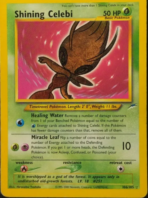 Shining Celebi - 106/105 (Lightly Played)