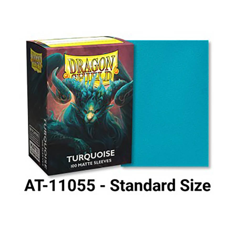 DRAGON SHIELD SLEEVES: MATTE: PLAYER'S CHOICE: TURQUOISE (BOX OF 100)