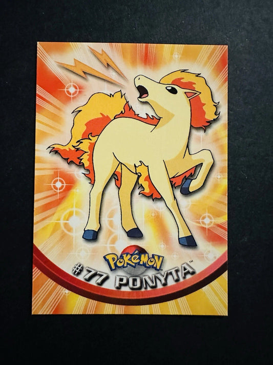 1999 Topps Pokemon TV Animation Series 1 Ponyta #77 Blue Logo Non Holo